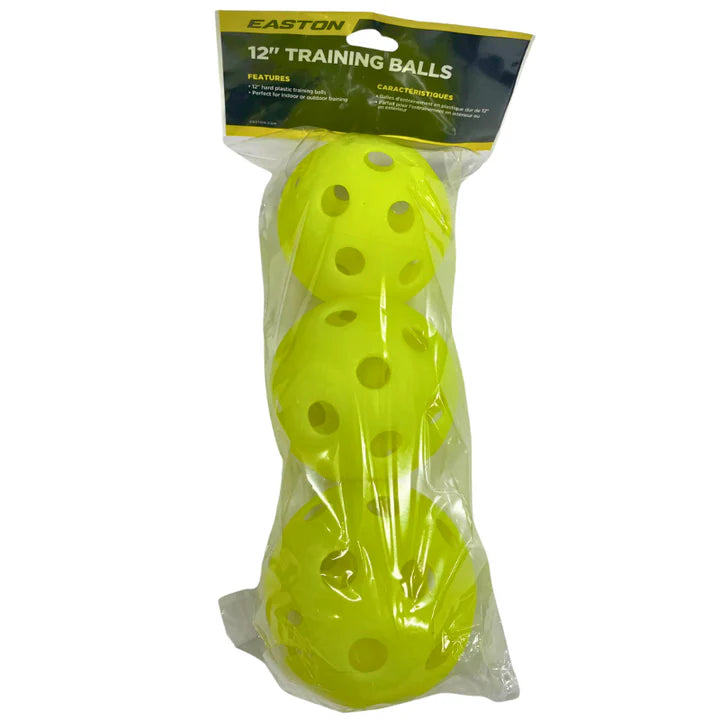 BALLES TROUÉES DE SOFTBALL JAUNE (3X)
