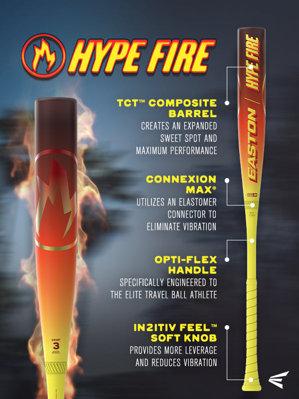 BÂTON DE BASEBALL HYPE FIRE BBCOR EBB6HYP3 (-3) 2026