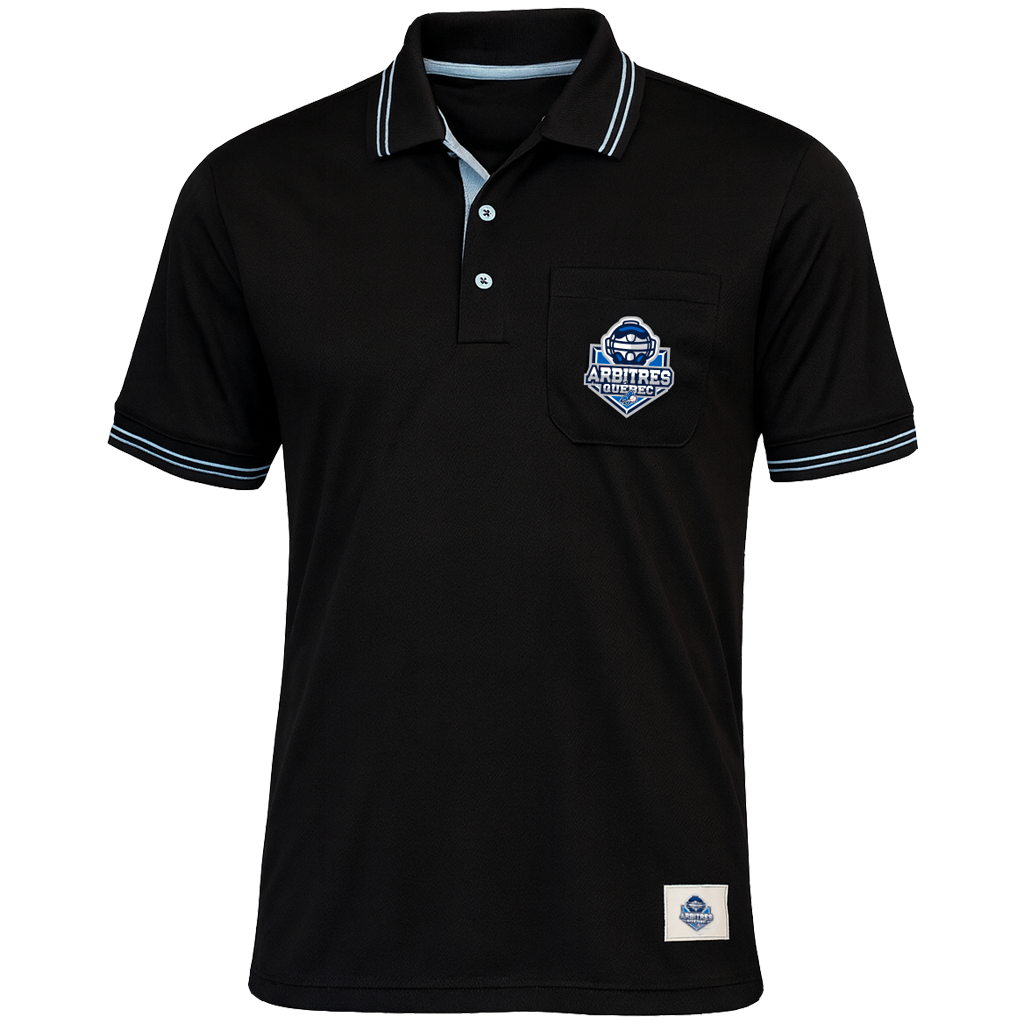 POLO ARBITRE BASEBALL QUÉBEC NOIR