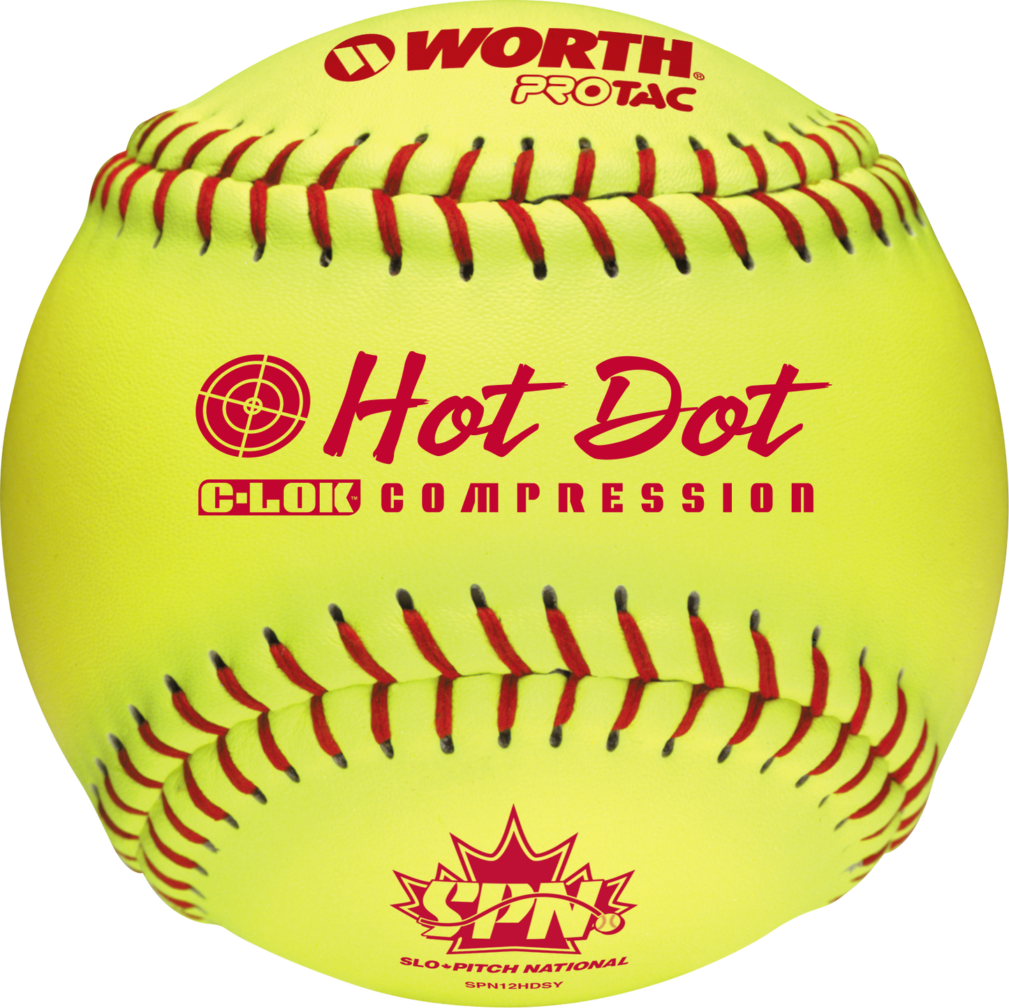 BALLE DE SOFTBALL HOT DOT SPN12HDSY 12 POUCES