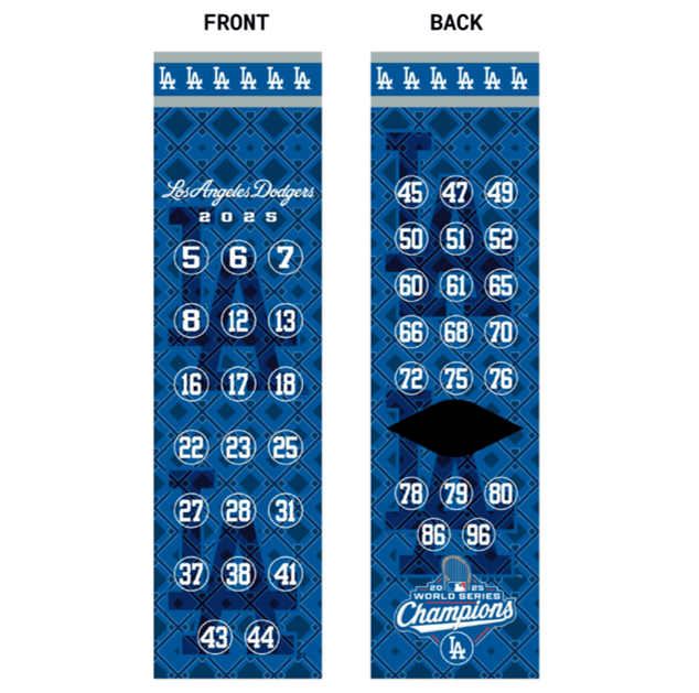 BAS STANCE MLB DODGERS CHAMPIONS WORLD SERIES 2025 ROSTER