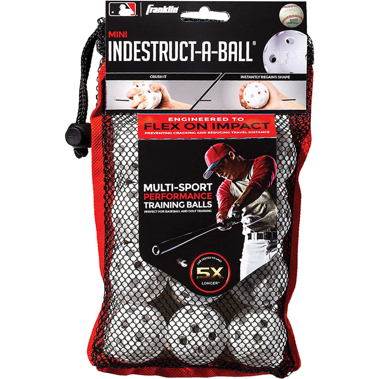 BALLES TROUÉES DE BASEBALL INDESTRUC-A-BALL MINI (12X)