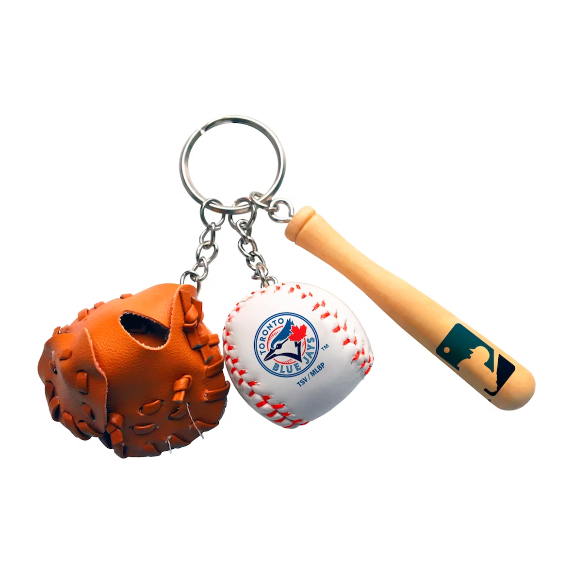 PORTE-CLÉ LOGO BALLE/BATON/GANT MLB