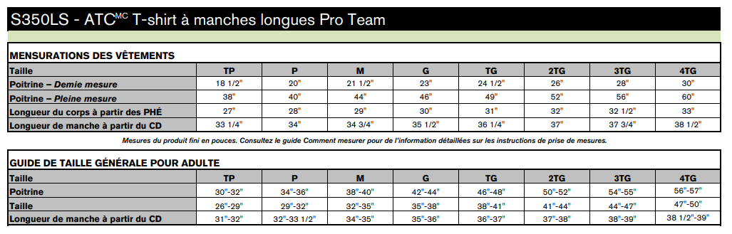 CHANDAIL À MANCHES LONGUES DRYFIT BASEBALL BOUCHERVILLE (SEIGNEURS)