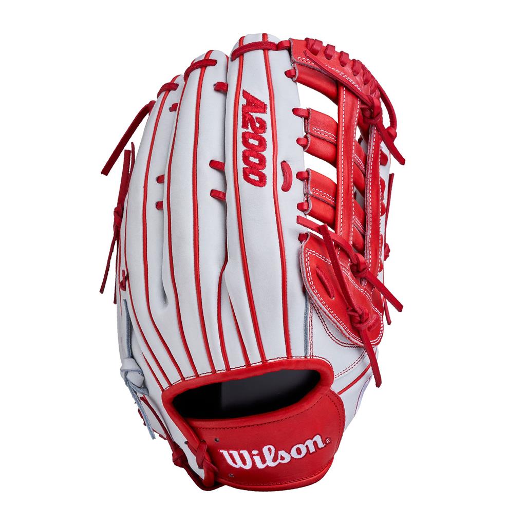 GANT DE SLOWPITCH A2000 BLANC/ROUGE 14" 2024