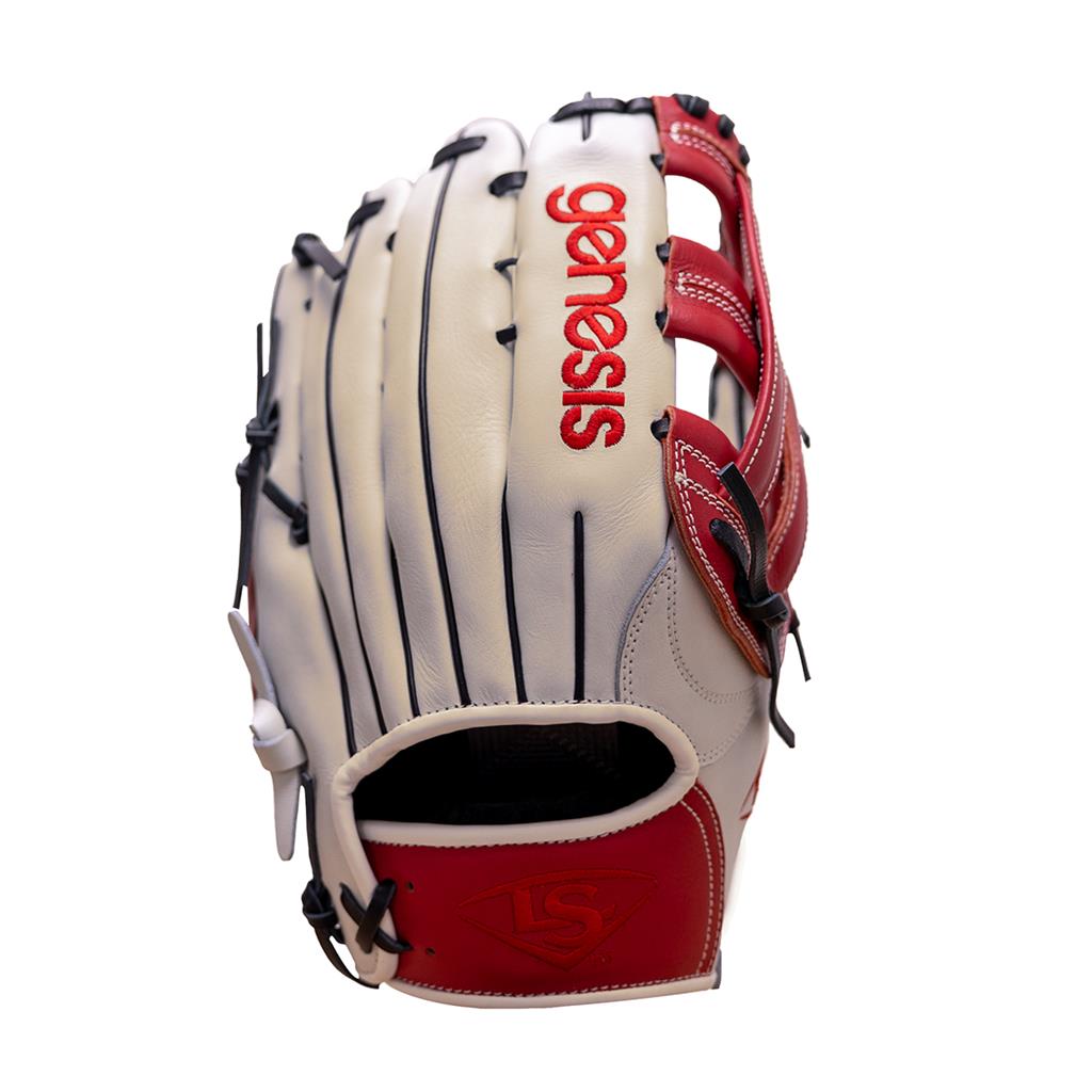 GANT DE SLOWPITCH GENESIS BLANC/ROUGE 13"