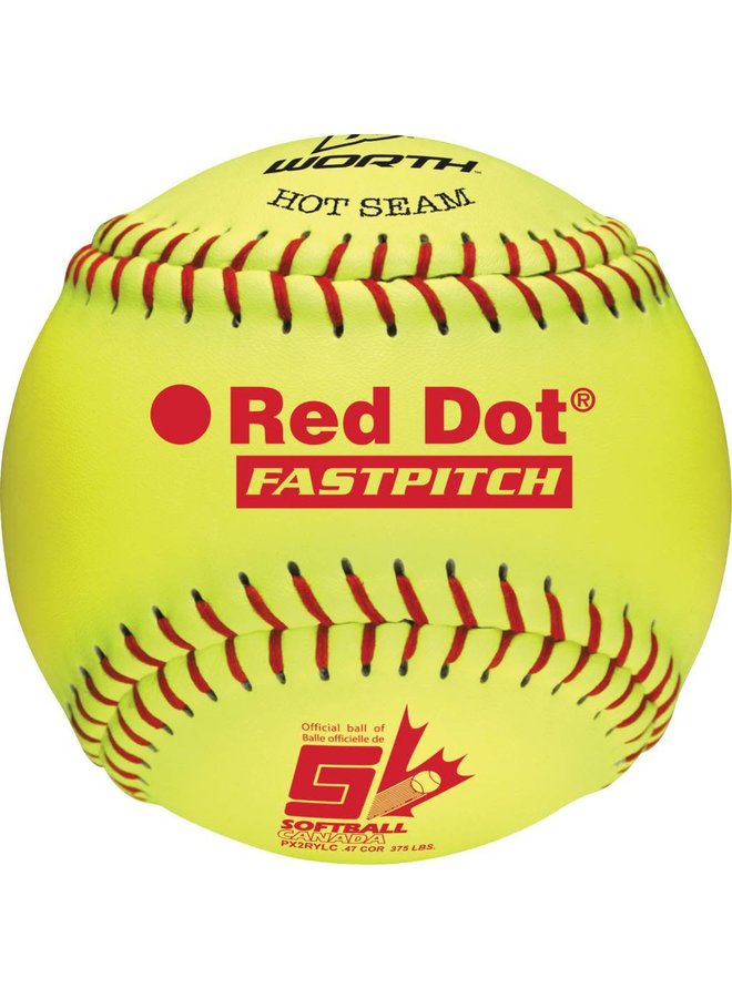 BALLE DE SOFTBALL RED DOT PX2RYLC 12 POUCES