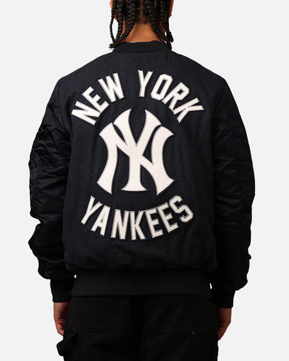 MANTEAU VARSITY MA-1 EN LAINE NAVY YANKEES ALPHA INDUSTRIES X NEW ERA