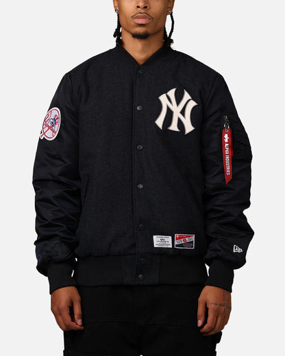 MANTEAU VARSITY MA-1 EN LAINE NAVY YANKEES ALPHA INDUSTRIES X NEW ERA