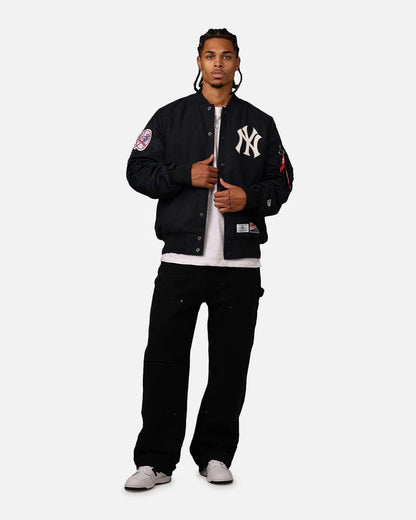 MANTEAU VARSITY MA-1 EN LAINE NAVY YANKEES ALPHA INDUSTRIES X NEW ERA