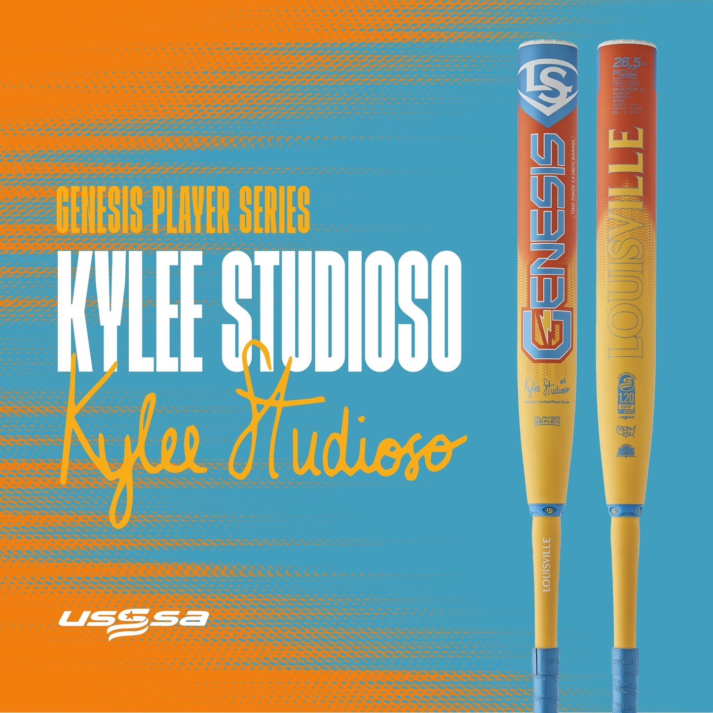 BÂTON DE SOFTBALL GENESIS KYLEE STUDIOSO 2PC POWERLOAD USSSA 2025