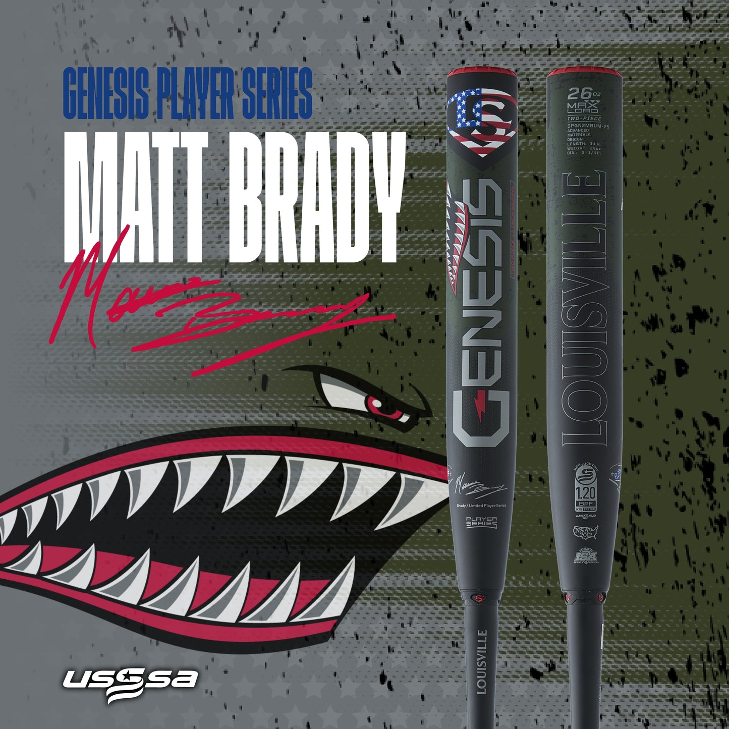 BÂTON DE SOFTBALL GENESIS MATT BRADY 2PC MAXLOAD USSSA 2025