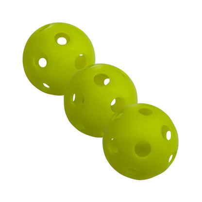 BALLES TROUÉES DE SOFTBALL JAUNE (3X)