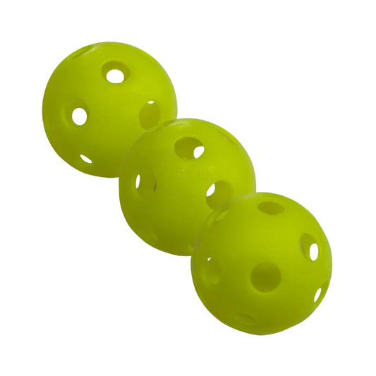 BALLES TROUÉES DE SOFTBALL JAUNE (3X)
