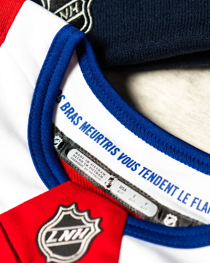 CHANDAIL OFFICIEL CANADIENS DE MONTRÉAL COLE CAUFIELD BRODÉS ENFANT