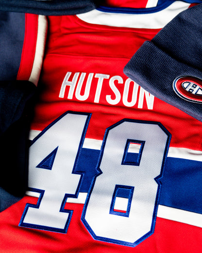 CHANDAIL OFFICIEL CANADIENS DE MONTRÉAL LANE HUTSON BRODÉS ENFANT