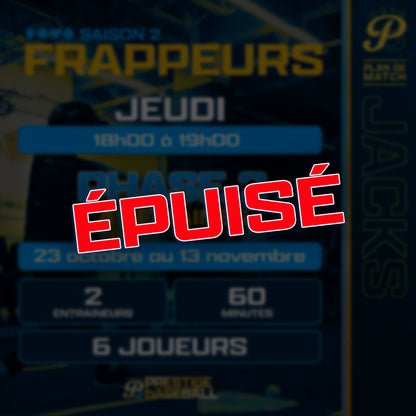 PHASE 2 : CLINIQUE JACKS (FRAPPEURS) - JEUDI - 60MIN