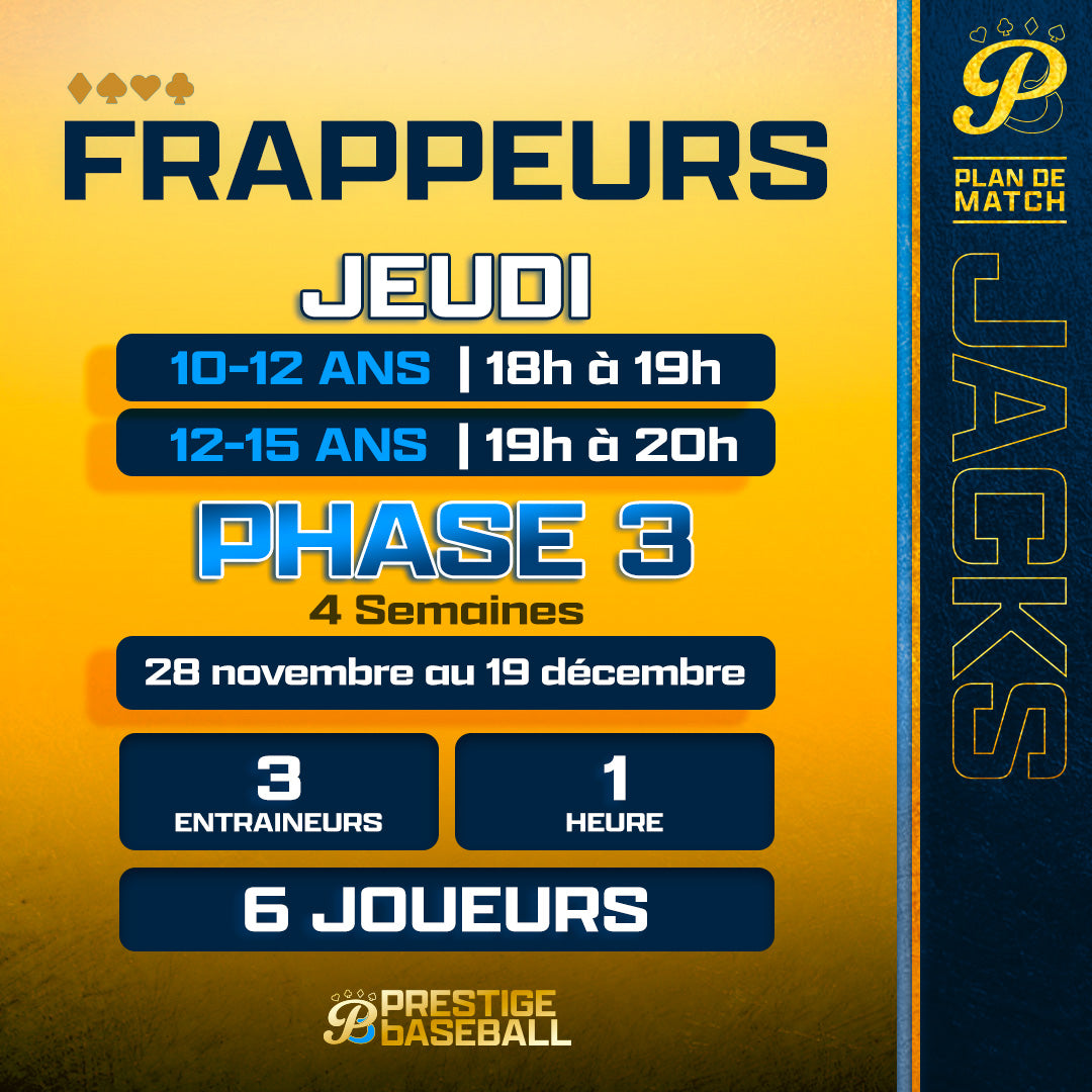 CLINIQUE JACKS P3 - FRAPPEURS - JEUDI - 4 SEMAINES