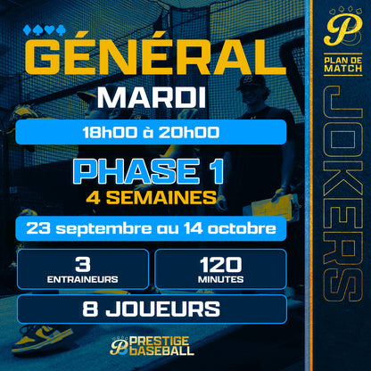 PHASE 1 : CLINIQUE JOKERS (GÉNÉRAL) - MARDI - 120MIN