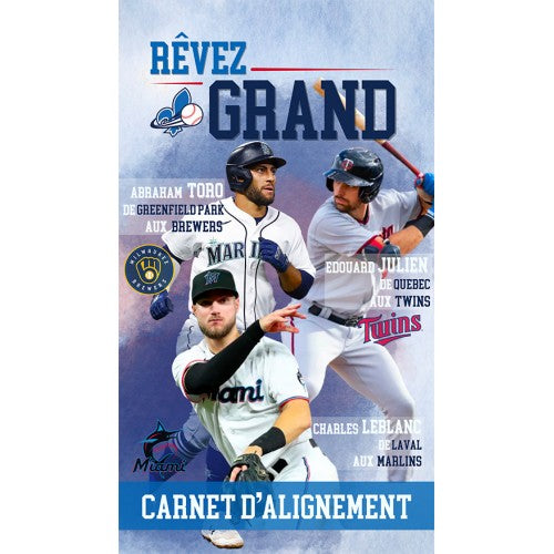 CARNET D'ALIGNEMENT BASEBALL QUÉBEC