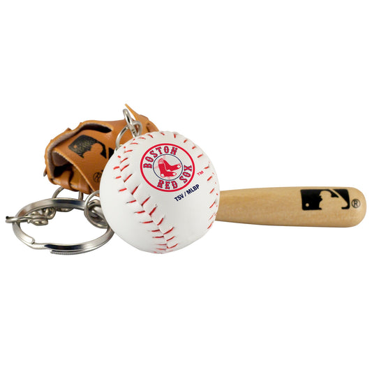 MLB BALL/BATON/GLOVE LOGO KEYCHAIN