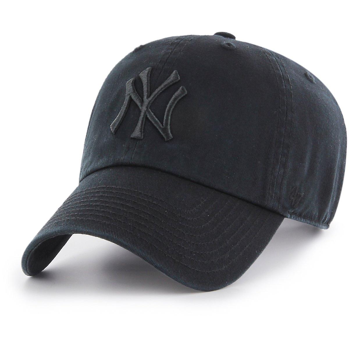 CLEAN UP MLB CAP BLACK ON BLACK YANKEES
